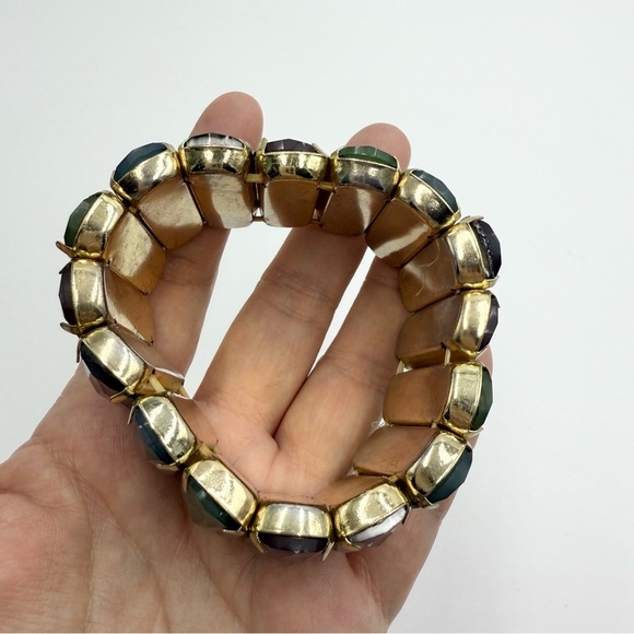 Wide Multicolor Acrylic Stone Panels
Stretch Bracelet - Picture 5 of 6